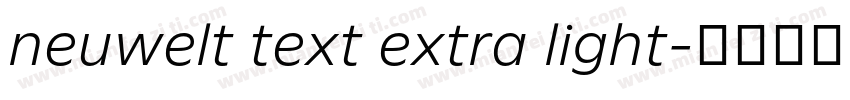 neuwelt text extra light字体转换